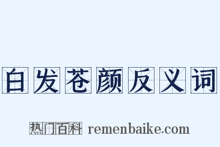 白发苍颜反义词是什么意思的图片